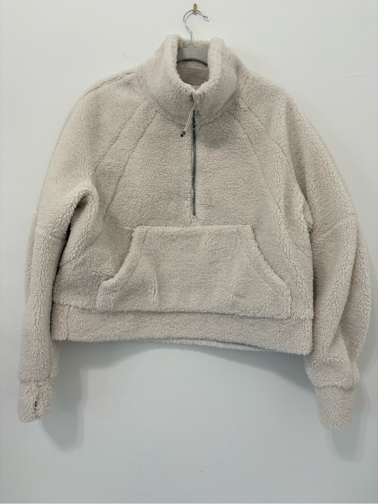 lululemon athletica Tops - Lululemon Scuba Oversized Fleece Funnel Neck M/L Bone EUC